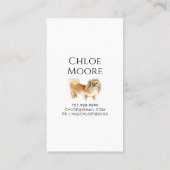 水彩犬フリスビードッグウォーカーペットシッター 名刺 (裏面)