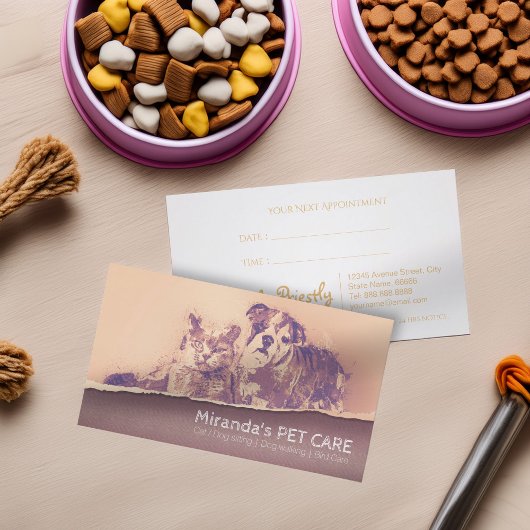 水彩犬ペットケアショップグルーミング座 予約カード