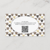 水彩犬ペット座りQRコード 名刺 (裏面)