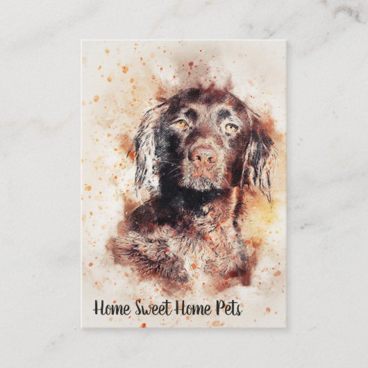 水彩犬名刺 名刺 (正面)