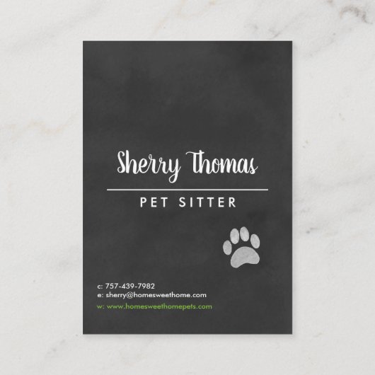 水彩犬名刺 名刺 (裏面)