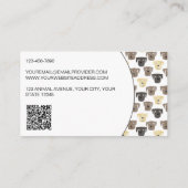 水彩犬歩く名刺 名刺 (裏面)