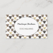 水彩犬歩く名刺 名刺 (正面)