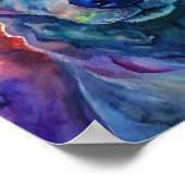 水彩犬絵を描ポスター ポスター (角)