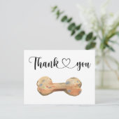 水彩犬骨オーダーメイド感謝カード ポストカード (スタンド正面)