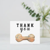 水彩犬骨オーダーメイド感謝カード ポストカード (スタンド正面)