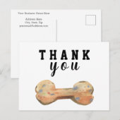 水彩犬骨 カスタム サンクスカード ポストカード (正面/裏面)