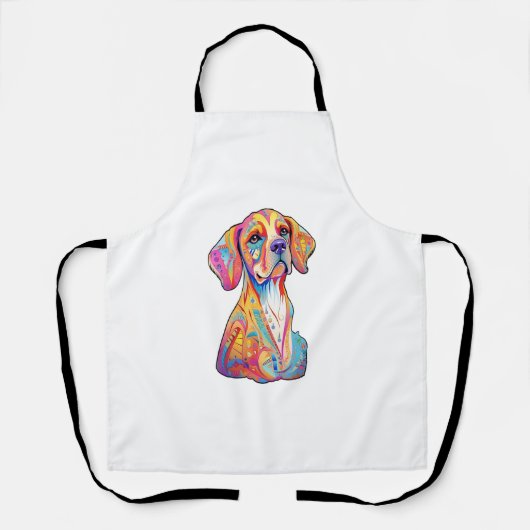 水彩犬 エプロン (正面)