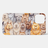 水彩犬：シームレお洒落スおもしろい Case-Mate iPhoneケース (裏面 (横))