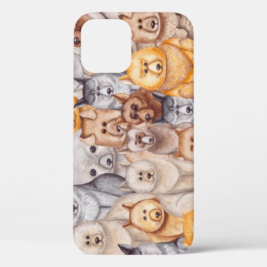 水彩犬：シームレお洒落スおもしろい Case-Mate iPhoneケース (裏面)