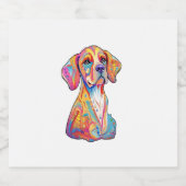 水彩犬 スパークリングワインラベル (シングルラベル)