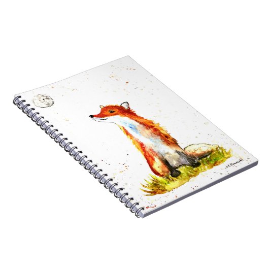 水彩狐の森の森の森林の動物の素朴なベビー ノートブック (右側)