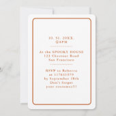 水彩狐狸万圣节邀请卡 招待状 (裏面)