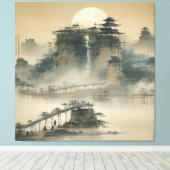 水彩独自のカスタムデザインを作成 キャンバスプリント (インサイチュ (ウッドフロア))