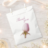 水彩独身の薄紫バラ芽結婚式の引き出物バッグ フェイバーバッグ (クリップ留めされた状態)