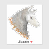 水彩狼の友人 シール (シート)