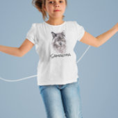 水彩狼の頭パーソナライズされた名 Tシャツ