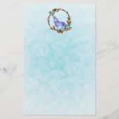 水彩狼ボホに立つスタイルリース 便箋 (正面)