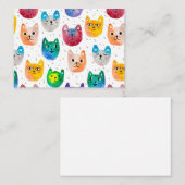 水彩猫と友人 プレイスカード (正面/裏面)