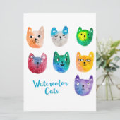 水彩猫と友人 メニュー (スタンド正面)