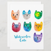 水彩猫と友人 メニュー (正面/裏面)