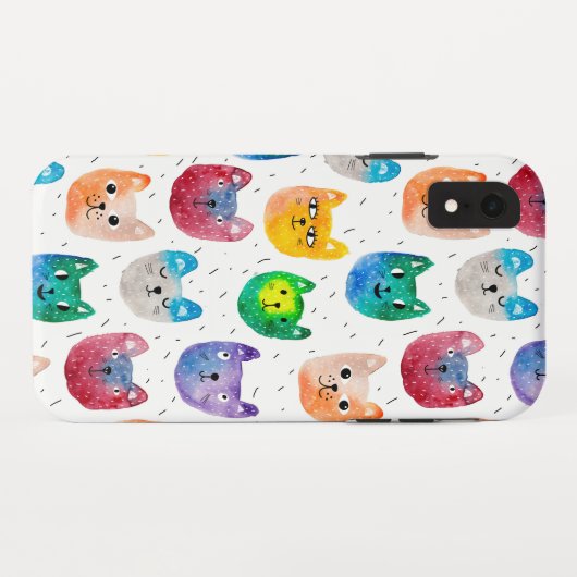 水彩猫と友人 Case-Mate iPhoneケース (裏面(横))