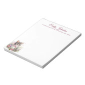 水彩猫の花カスタム文具 ノートパッド (回転)