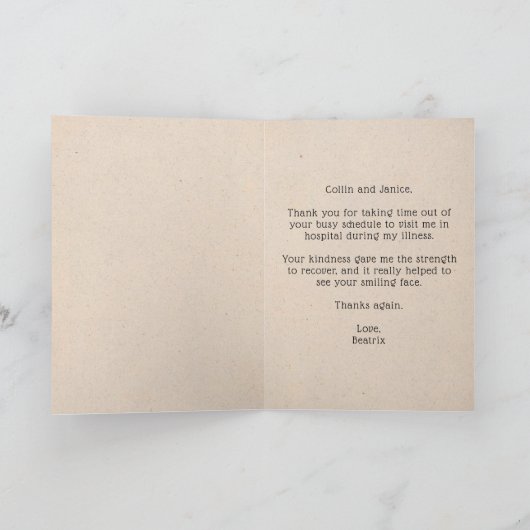 水彩猫をお訪ねいただきありがとうございました サンキューカード (内部)