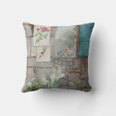 水彩猫インザファーム クッション (裏面)