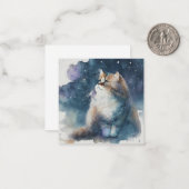 水彩猫カード ノートカード (正面/裏面インサイチュ)