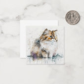 水彩猫カード ノートカード (正面/裏面インサイチュ)