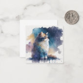 水彩猫カード ノートカード (正面/裏面インサイチュ)