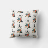 水彩猫クリスマスツリーかわいいミオウィクリスマス クッション (裏面)