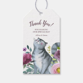 水彩猫サンキューギフト&メッセージカード ギフトタグ