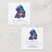 水彩猫スクエアビジネスカード スクエア名刺 (正面/裏面)