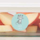 水彩猫スクール幼稚園デイサービスラベル ラベル (貼付)