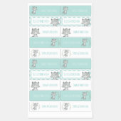 水彩猫スクール幼稚園デイサービスラベル ラベル (シート)