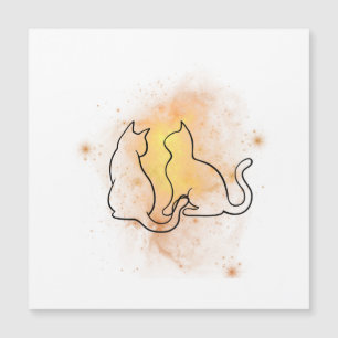 水彩猫フラットカード