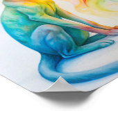 水彩猫ポスター ポスター (角)