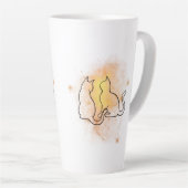 水彩猫マグ カフェラテマグ (右アングル)