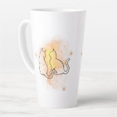 水彩猫マグ カフェラテマグ (左アングル)