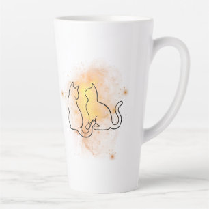 水彩猫マグ カフェラテマグ