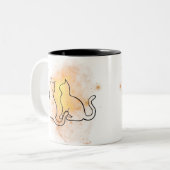 水彩猫マグ ツートーンマグカップ (正面左)