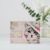 水彩猫メリークリスマスポストカード ポストカード (スタンド正面)