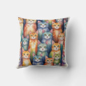 水彩猫枕 クッション (裏面)