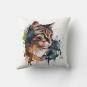 水彩猫絵画ズ クッション (裏面)