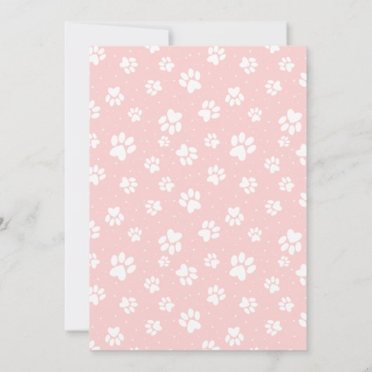 水彩猫 |かわいいおもしろいガールズバースデーパーティー 招待状 (裏面)