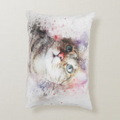 水彩猫 アクセントクッション (裏面(縦))