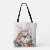 水彩猫 トートバッグ (裏面)