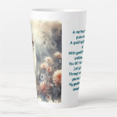 水彩猫&フローラ- A母ラブ カフェラテマグ (正面)